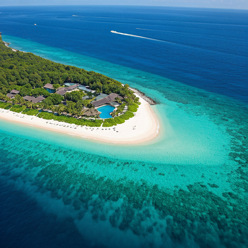 Private island coastline