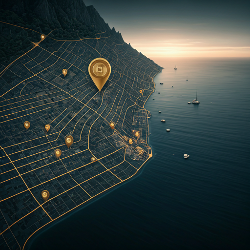 Stylized luxury market map of Los Angeles